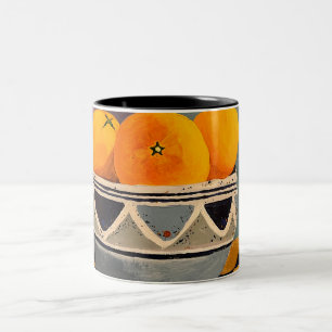 2 Couleurs Une magnifique tasse à la peinture orangée