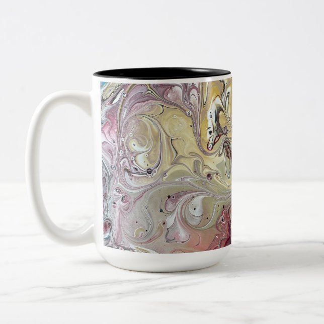 2 Couleurs Une tasse à café turquoise et rose (Gauche)
