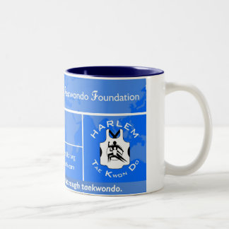 2 Couleurs Une tasse de bannière du monde TKD