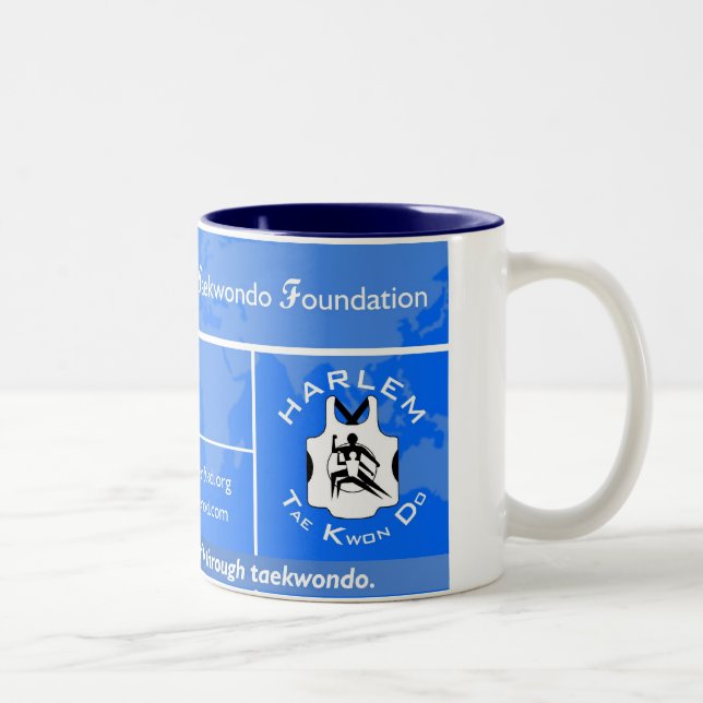 2 Couleurs Une tasse de bannière du monde TKD (Droit)