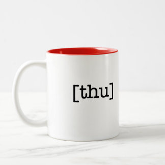2 Couleurs Une tasse une tasse de jeudi de jour