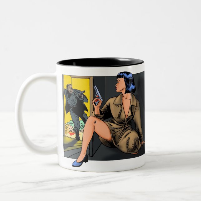 2 Couleurs Velda : La tasse à café de la fille détective (Gauche)