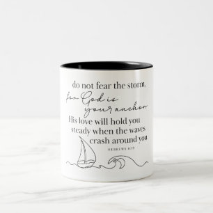2 Couleurs VERSE BIBLIQUE - Hébreux 6:19 - Tasse à café