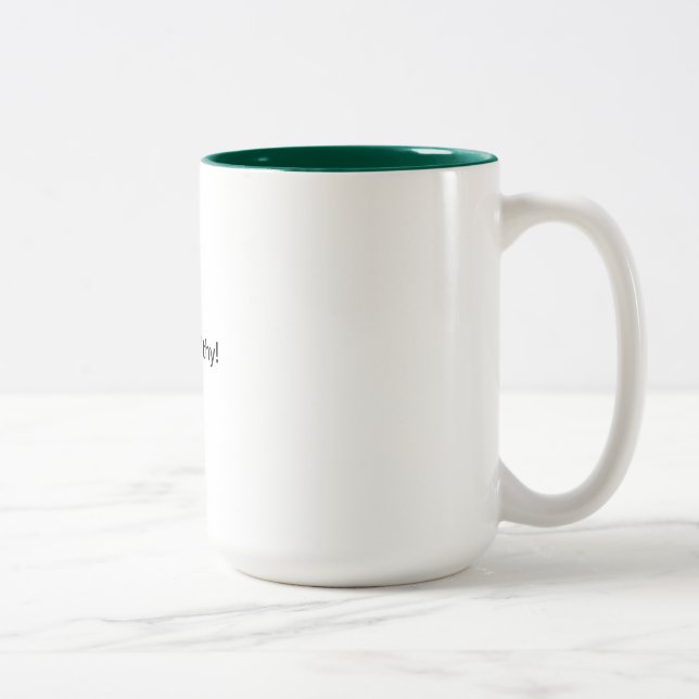 2 Couleurs Vert forêt de tasse de deux tons (Droit)