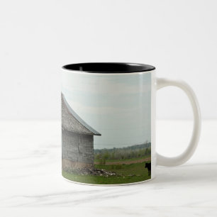2 Couleurs Vieille tasse de grange et de veau