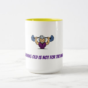 2 Couleurs VIEILLIR N'EST PAS POUR la tasse FAIBLE