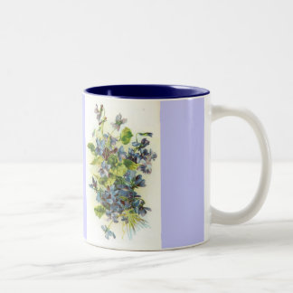 2 Couleurs violettes, tasse de violettes