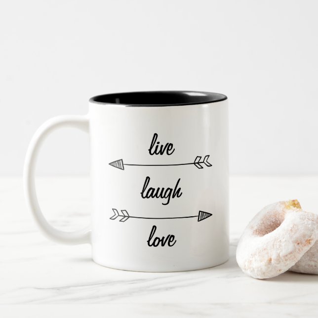 2 Couleurs Vivent la tasse d'amour de rire (Avec donut)