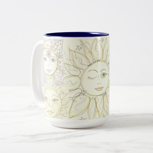 2 Couleurs Voici le soleil - tasse de café (Devant gauche)