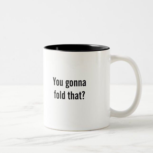2 Couleurs "Vous allant plier cela ?" tasse de café (Droit)