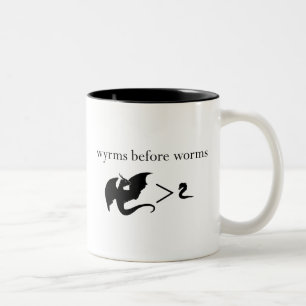 2 Couleurs Wyrms avant tasse de vers