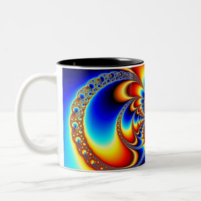 2 Couleurs YinYang BigBang - tasse de fractale (Gauche)