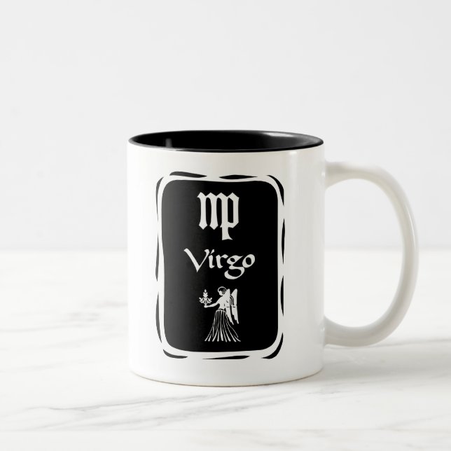 2 Couleurs (ZD3m) Tasse de zodiaque de VIERGE (Droit)