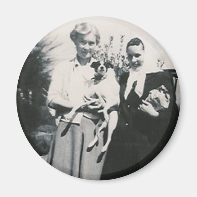 2 dames aimant de voiture de chien (Devant)