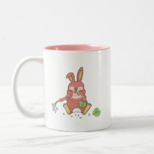 2 designs Cute hungry & somptueux bébé lapin Mug