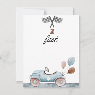 2 enfants rapides course voiture invitation