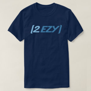 2 EZY logo homme bleu sur t-shirt de la marine