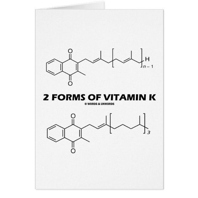 2 formes de vitamine K (molécules chimiques) (Devant)