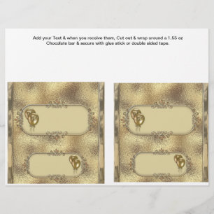 2 Golden Anniversaire Personnalisé Candy Bar Wrapp