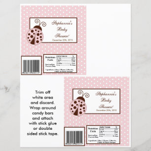 2 Héroshey's Grand Barre Wrapper rose Ladybug