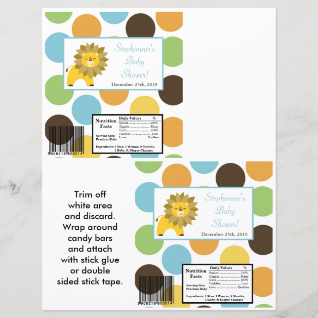 2 Hershey's Grand Bar Wrapper Jungle King Lion Saf (Devant)