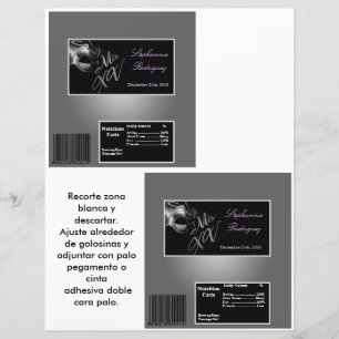 2 Hérshey's Grand Bar Wrapper Mis XV Argent