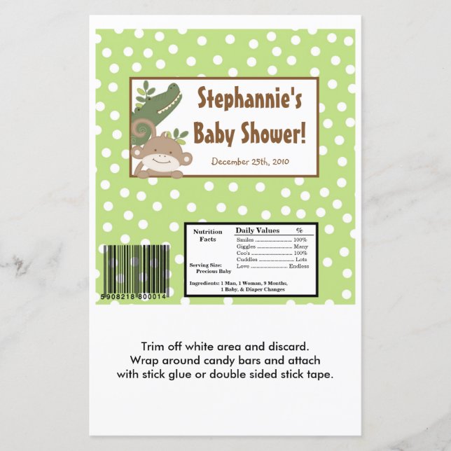 2 Hershey's Grand Bar Wrapper Safari Jungle Zoo (Devant)