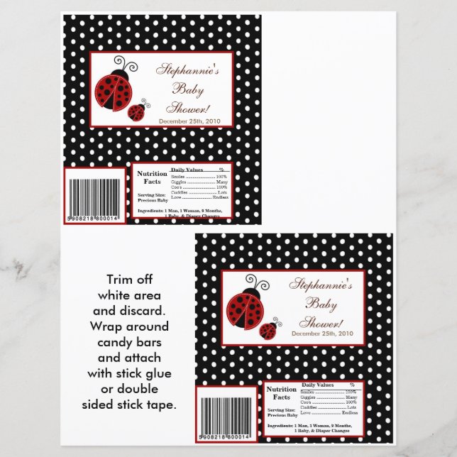 2 Hershey's Grand Wrapper Red Ladybug (Devant)