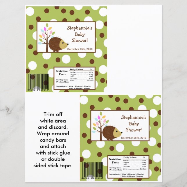 2 Hershey's Large Bar Wrapper Forest Friends (Devant)