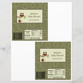 2 Hershey's Large Bar Wrapper Forrest Animal Owl