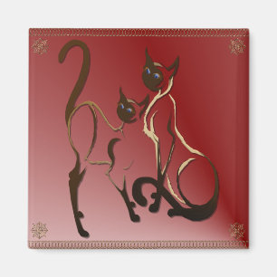 2 Magnet Siamese Kitties