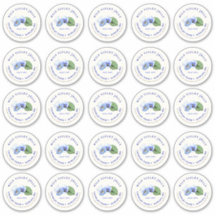 2" Mason Jar Lid Étiquette Violet Jelly Vinyl