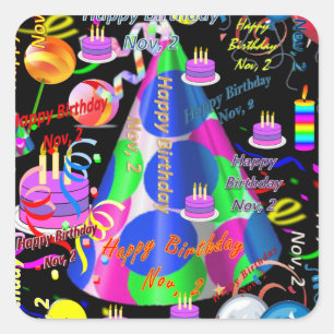 2 novembre Stickers Anniversaires de enfants