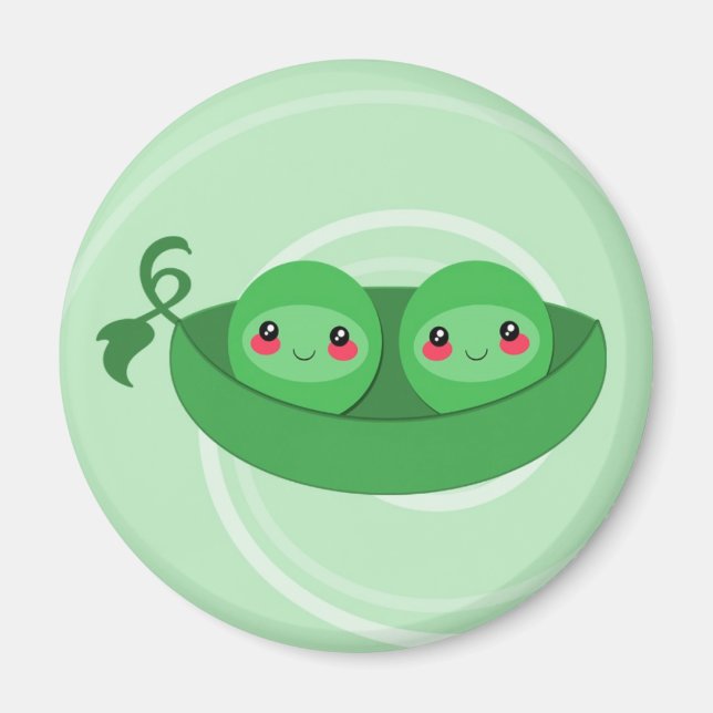 2 PEAS dans un POD - aimant (Devant)