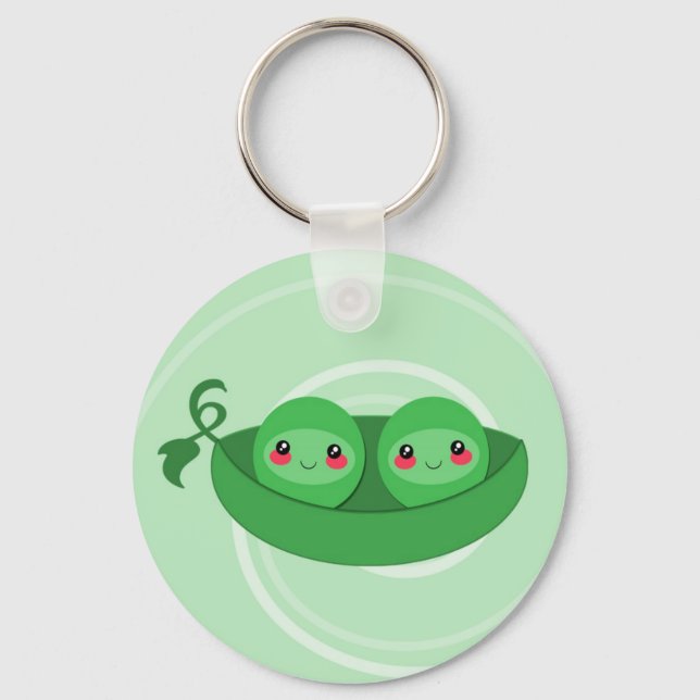 2 petits pois dans une cosse - porte-clés (Recto)