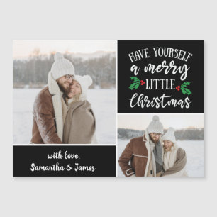 2 Photo Carte Magnétique Personnalisée Joyeux Noël