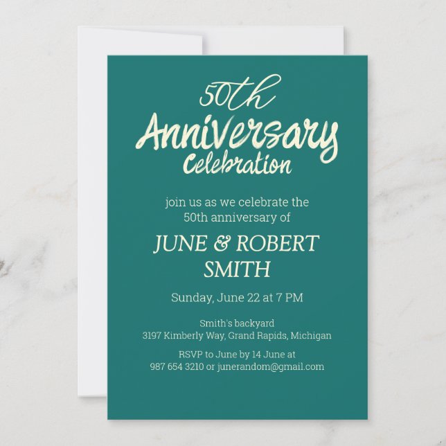 2 photo Invitation du 50e anniversaire du mariage  (Devant)
