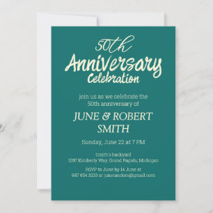 2 photo Invitation du 50e anniversaire du mariage 