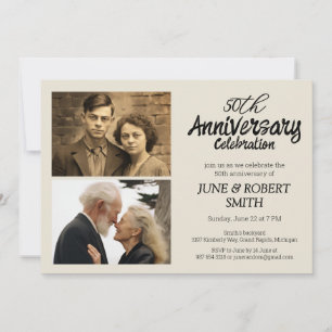 2 photo Invitation du 50e anniversaire du mariage 