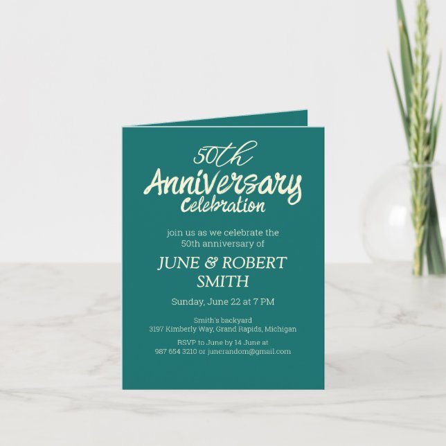 2 photo Invitation du 50e anniversaire du mariage  (Devant)