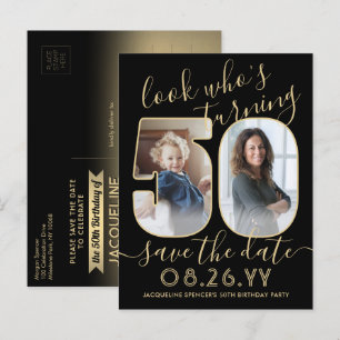 2 Photo Qui a 50 ans Invitation Anniversaire Save