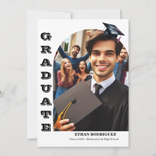 2 Photos Faire-part d'études secondaires (Devant)