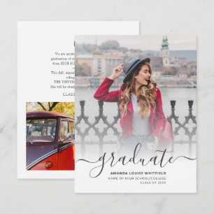 2 Photos Graduation Script 2025 Faire-part