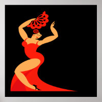 #2 Poster de la danseuse de flamenco Lg.