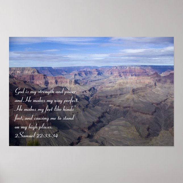 2 Samuel 22:33-34 Poster (Devant)