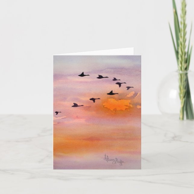 2 Samuel 23:4, Coucher de soleil d'automne, Carte  (Devant)