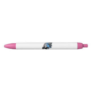2 stylos encre noire rose