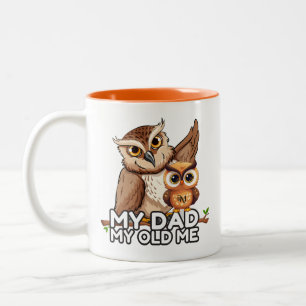 2-Tone Mug 11oz : Mon papa Mon Vieux Moi (orange)