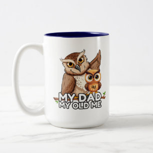 2-Tone Mug 15oz : Mon père Mon vieux moi (marine)