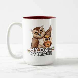 2-Tone Mug 15oz : Mon père Mon vieux moi (marron)